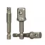 SAIA 3 Cái / bộ Ổ Cắm Bit Adapter, Đầu Vuông Chrome Vanadi Thép Tác Động Khoan Ổ Cắm Adapter, Bền 1 / 4 "3 / 8" 1 / 2 "Hex Shank 50mm Thanh Ổ Cắm Adapter Phụ Kiện Dụng Cụ Điện