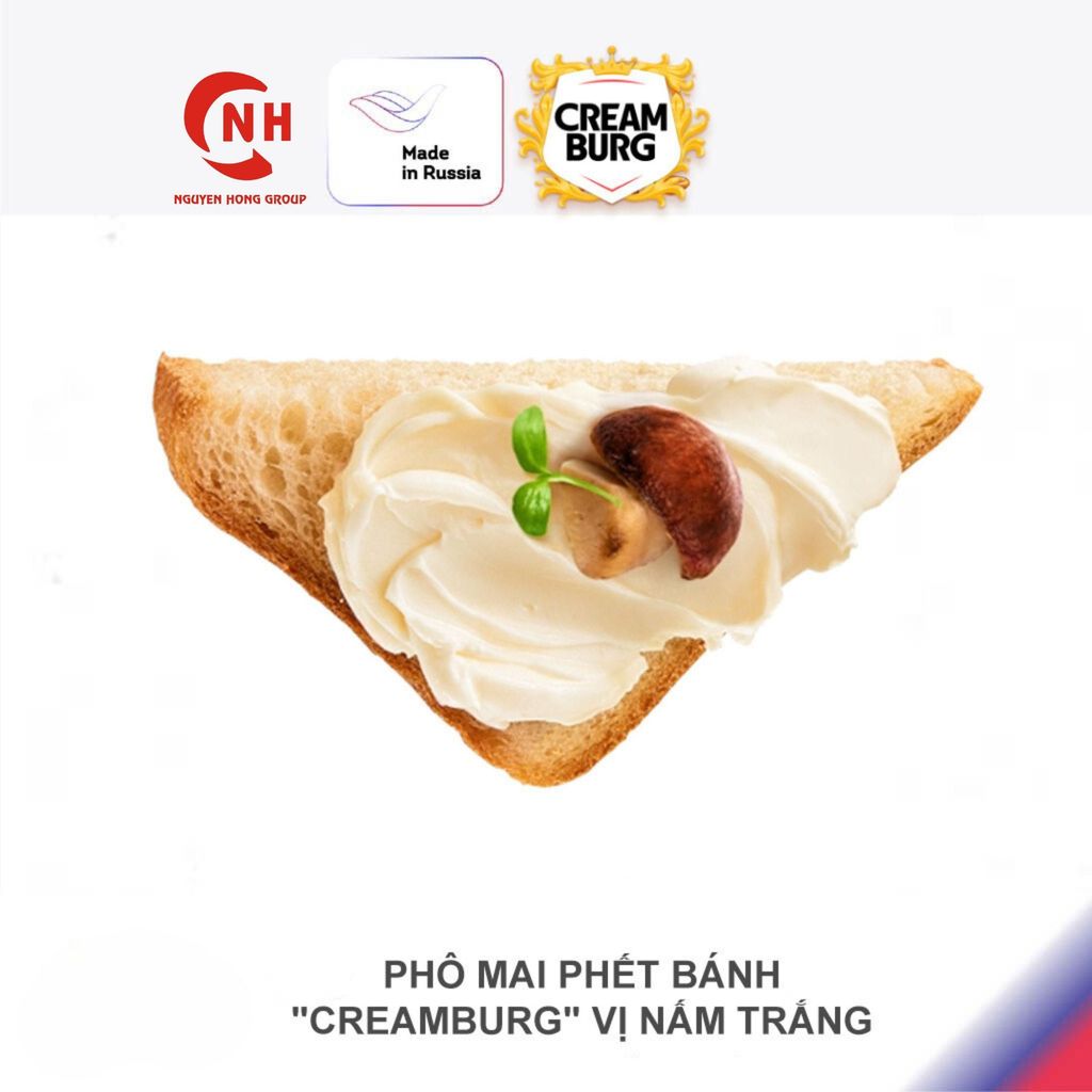 Phô mai miếng phết bánh Creamburg Viola 130g nhập khẩu Nga