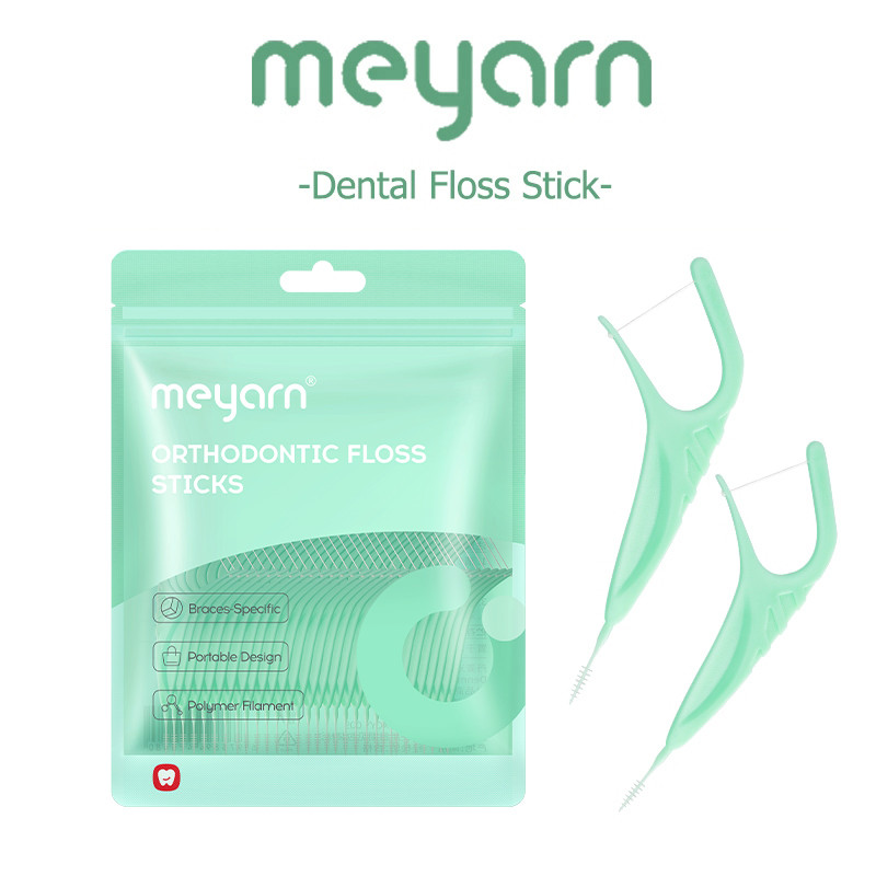 MEYARN Set 50 Tăm Chỉ Nha Khoa Chỉnh Nha Chuyên Dụng Chỉ nha khoa cho niềng răng