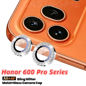 Honor 600Pro Honor600 2026 Long lanh Kim cương giả Bảo vệ ống kính máy ảnh cho Honor 600Pro 600 Pro Lite Thông minh 5G 4G Ống kính mặt sau sáng bóng Vòng kim loại Camera Kính cường lực bảo vệ