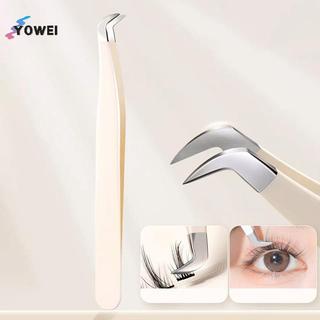 Nhíp lông mi YOWEI Kẹp nối dài bằng thép không gỉ Siêu cứng Nhíp có độ chính xác cao có đầu sợi Dụng cụ trang điểm VN