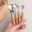 Hộ Gia Đình Thép Không Gỉ Đo Bộ Cân Định Lượng Thìa Dụng Cụ Sữa Bột Nướng Gram Số Lượng Đo Cà Phê Nhà Bếp