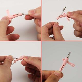 YRBWD 2 chiếc 3.5 Bảo vệ dây tai nghe, Phụ kiện silicon Bảo vệ dây tai nghe có dây, Vỏ silicon chống mài mòn đa chức năng đa năng