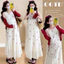 Bộ đồ bà bầu mùa xuân gồm váy và áo cardigan chống nắng, thiết kế hai mảnh