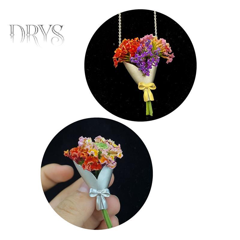 Mặt dây chuyền gói bó hoa thời trang, phù hợp làm chocker và dây chuyền xương đòn - Quà tặng mới
