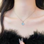 Mặt dây chuyền nữ sao biển cubic zirconia màu bạc, phong cách Pháp, thời trang đi biển và công sở