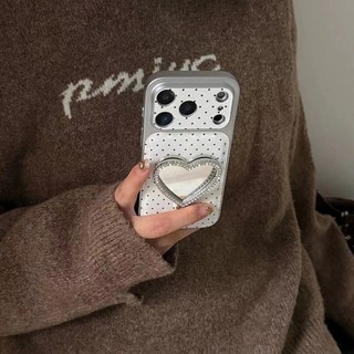 Love Mirror phone case Iphone 17 Pro Max 16 15 Pro Max 14 13 12 11 X XR Xsmax cover leather anti-drop KNTP