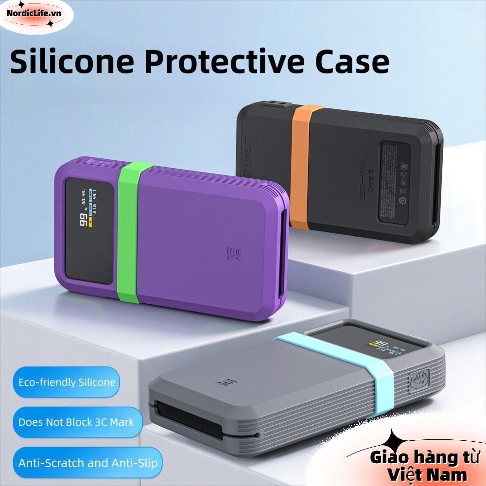 Bảo vệ NORDICLIFE, Silicon mềm chống sốc, Hộp đựng chống bụi di động màu trơn cho CUKTECH 15 Power Bank Air 15000 100W Du lịch