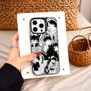 Ốp Lưng Iphone Phim hoạt hình thời trang Cho Iphone 7 xs xr 11 12 13 14 15 16 Pro Max Plus Detective Conan cartoon news