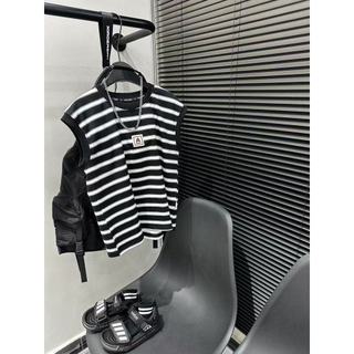 Rời Sọc Thời Trang Trẻ Em Top Mùa Hè Bé Trai Cotton Không Tay Áo Vest Eo Tay