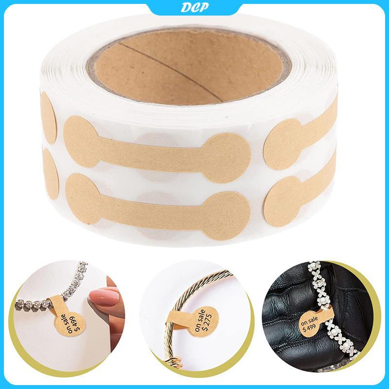 [DCP] 500 cái nhãn trang sức giá tự dính thẻ dumbell Vòng cổ Nhãn Giấy Trang sức phụ kiện công cụ hiển thị tự làm [VN]