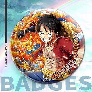 Huy hiệu và trâm cài cosplay One Piece (Luffy, Ace, Sabo, Zoro), phụ kiện thời trang, quà tặng bộ sưu tập