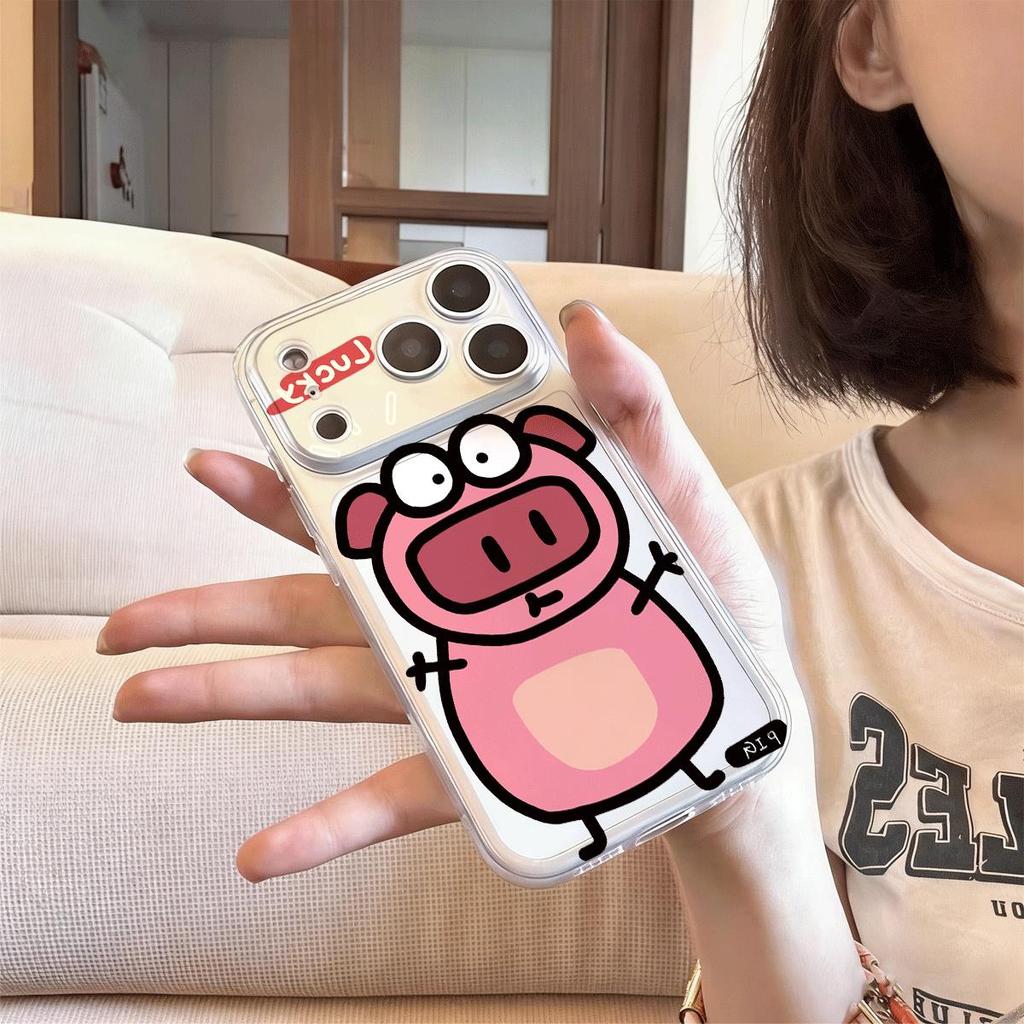 Lucky Powder Pig cho 16 trường hợp iPhone 17Air Space Case 14/13/11Pro