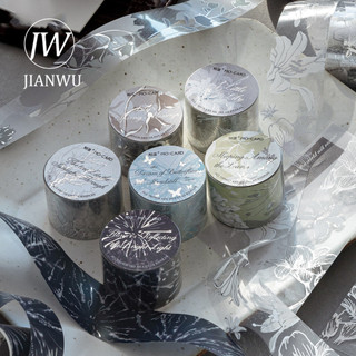 JIANWU Mọi Thứ Im Lặng Như Một Bí Ẩn Series Vintage Cây Hoa Phong Cảnh Chất Liệu Cắt Băng Sáng Tạo Tạp Chí Văn Phòng Phẩm