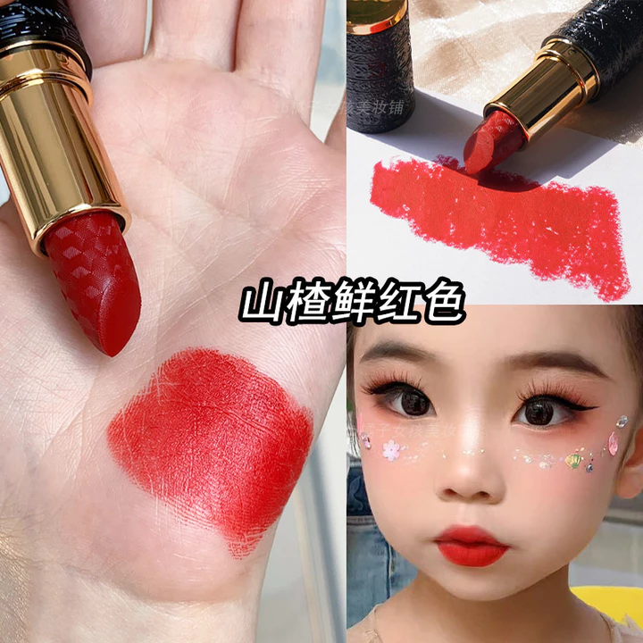 Biểu diễn sân khấu Son môi trẻ em Son môi màu đỏ lớn Nghệ sĩ trang điểm Chuyên dụng Nữ dưỡng ẩm Màu Rendering Matte Son môi màu đỏ dương