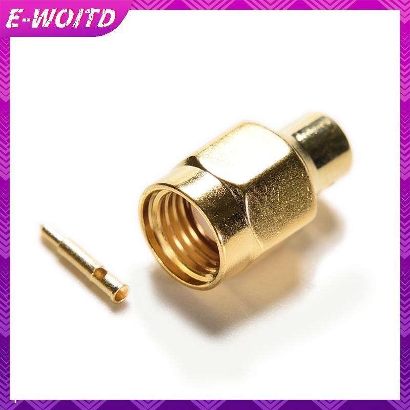 E-WOITD 5 Chiếc SMA Nam Cắm Hàn Cho Bán Kỹ Thuật Số RG402 0.141 "Cáp RF Kết Nối E-WOITD