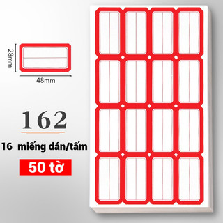 Combo 50 Tờ Nhãn Dán Ghi Tên Tự Dính – Sticker Ghi Chú Nhiều Kích Thước, Đánh Dấu Đồ Dùng Học Sinh