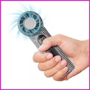 Quạt Nhỏ Màn Hình Kỹ Thuật Số Hoạt Động Bằng Pin Quạt Sạc Yên Tĩnh Cho Du Lịch Cắm Trại Ngoài Trời Bãi Biển Xe Thể Thao Phòng Tập Gym lyuvn