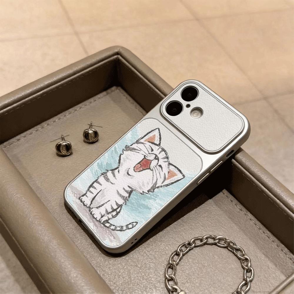 Dễ thương mèo ngáp cho iPhone 17Air trường hợp iPhone 15/14 Corning trường hợp
