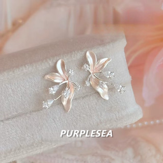 Bông tai zirconia cánh hoa hồng thanh lịch, cao cấp - Perfect cho kỳ nghỉ mùa hè