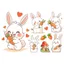 YJZT Thỏ Dễ Thương Xe Hơi Miếng Dán Điện Thân Trang Trí Miếng Dán Ốp Lưng Trầy Xước Khối Hoạt Hình Xe Hơi Miếng Dán 26.3.26