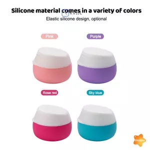 Bình du lịch bằng silicon di động 20ml có nắp Hộp đựng mỹ phẩm Kem dưỡng da mặt toàn thân Hộp đựng kem trang sức du lịch Mini Hộp đựng bột mới
