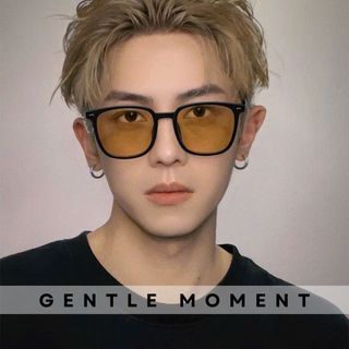 Kính râm gọng vuông chống tia UV GENTLE MOMENT kính mát thời trang nam nữ gọng nhựa cao cấp GMX162