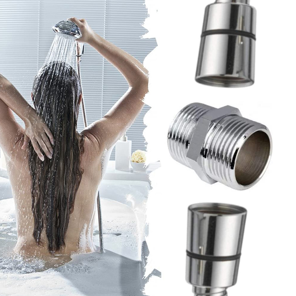 [TOP] Đầu nối vòi hoa sen mở rộng chiều dài bằng thép không gỉ G1 / 2 Chrome cho ống cực dài