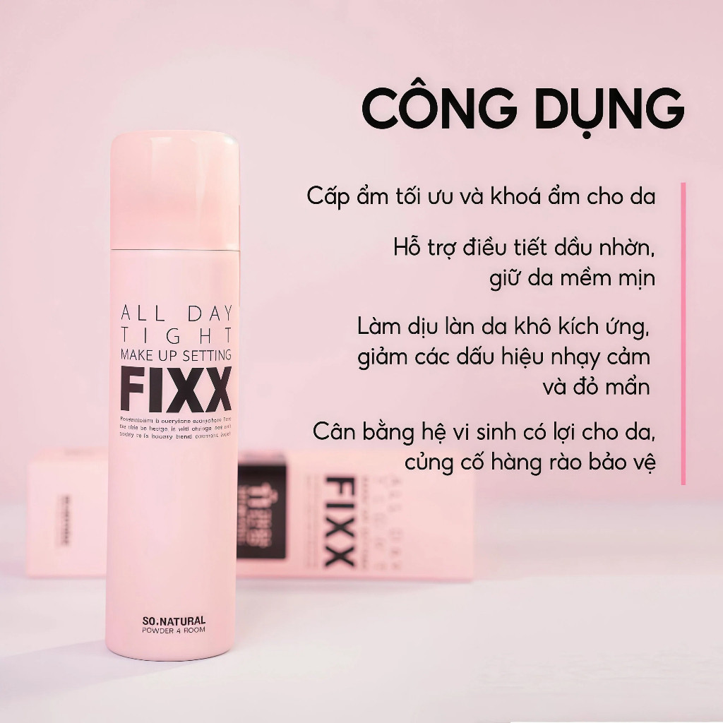 [Mới] Xịt cố định lớp trang điểm FIXX  lâu trôi 75ml  Làn da mịn màng và tự nhiên | BigBuy360 - bigbuy360.vn