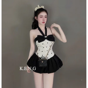Sét áo quây ngực cổ yếm nơ phối chân xoè bồng cực xinh BYJOLIE