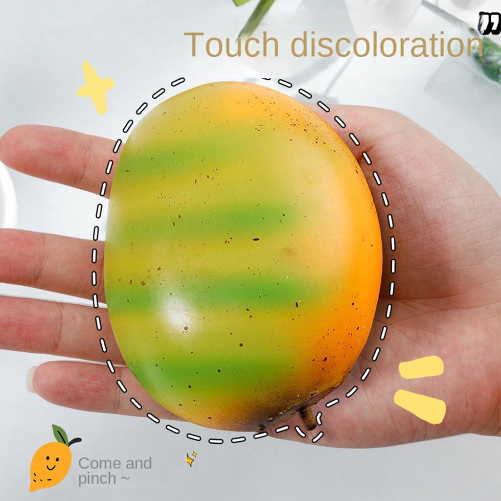 Đổi Màu Squishy Golden Mango Slow Rebound Pinch Thuốc mỡ trái cây Giảm căng thẳng Fidget Toy