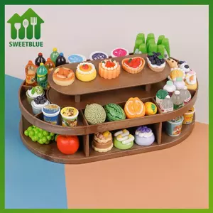 SWEET 1: 12 Nhà Búp Bê Thu Nhỏ Món Tráng Miệng Đứng Đồ Uống Trái Cây Hiển Thị Ra Siêu Thị Mô Hình Trang Trí Đồ Chơi Nhà Búp Bê Phụ Kiện n