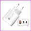 Bộ sạc khối nhanh Sạc tường nhanh Khối sạc điện thoại Type-C Đầu sạc USB QC3.0 2PD 40W Chống cháy lyuvn nhanh