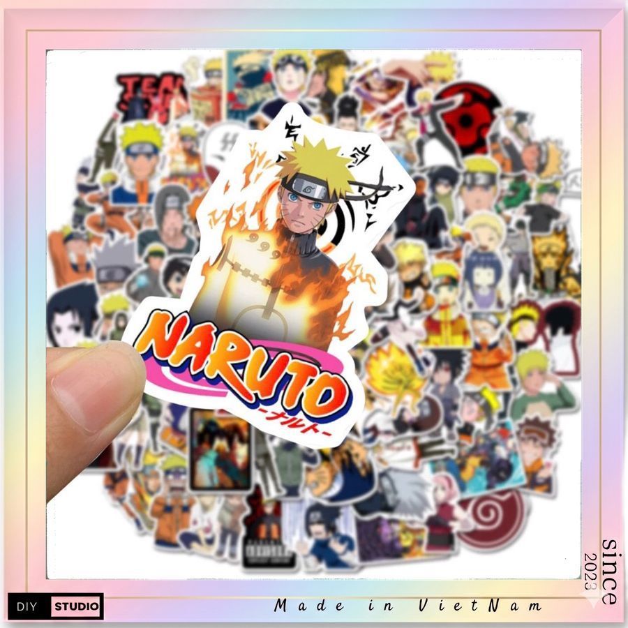 Bộ 60 sticker nhân vật Anime Naruto tổng hợp 100 nhân vật khác nhau