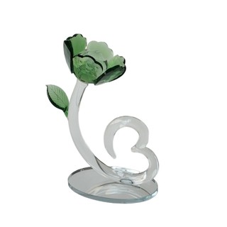 Đồ trang trí pha lê hình trái tim hoa Begonia sáng tạo, thủ công, trang trí phòng khách/phòng ngủ