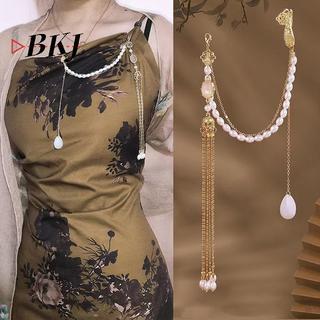 [KJ] Trang sức thời trang có tua dài cho nữ Ve áo ép hợp kim Hanfu [Mới]