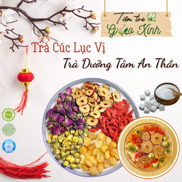 Trà Hoa Cúc Lục Vị - Trà Dưỡng Tâm An Thần - Trà Dưỡng Nhan, Thanh Nhiệt, Giải Độc, Ngủ Ngon
