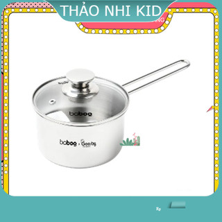 Nồi inox Gooby (3B) quấy bột, cháo, đồ ăn dặm - Quánh inox nấu cháo cho bé hàng xịn - Tổng Kho Bỉm Linh Đàm