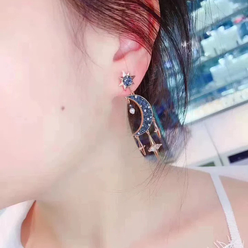 Bông tai tua rua ngọc trai mặt trăng bí ẩn
