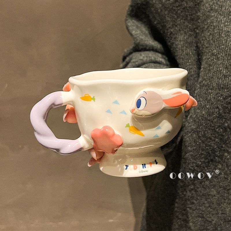 350ml Zootopia Cà Phê Ăn Sáng Sữa Trà Chiều Cốc Gốm Cà Phê Zootopia Cốc Judy Nick Cặp Đôi Tumbler Lãng Mạn Quà Tặng Ngày Lễ Tình Nhân