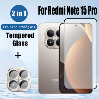 2 trong 1 Redmi Note 15 Pro 5G HD Kính Cường Lực Bảo Vệ Màn Hình Cho Xiaomi Redmi Note 14 13 4G 5G 9D Kính Bảo Vệ Phim Với Ống Kính Máy Ảnh Phim
