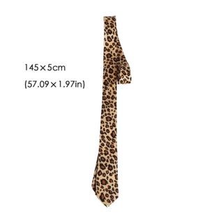 Cà vạt sọc MKYCO, thắt cà vạt in họa tiết da báo rộng 5cm, thiết kế giản dị và cổ điển cho unisex