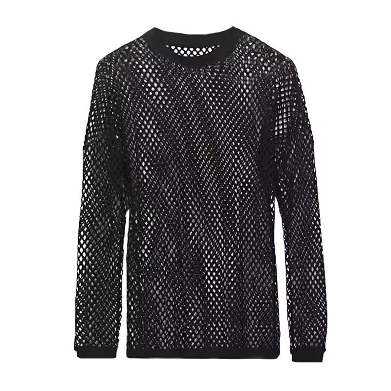 Áo dệt kim lưới unisex cổ tròn phù hợp cả sân khấu và hàng ngày
