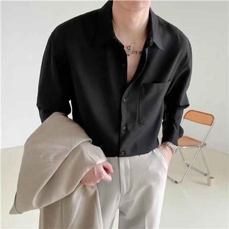Áo sơ mi nam dài tay chống nhăn công sở thông thường cao cấp