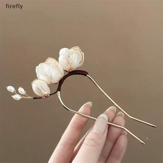 [Firefly] Kẹp tóc hợp kim cổ điển thanh lịch với thiết kế mộc lan, phụ kiện tóc thời trang
