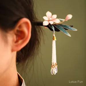 Kẹp tóc filigree gỗ đàn hương phong cách Trung Quốc, phù hợp làm phụ kiện choHanfu