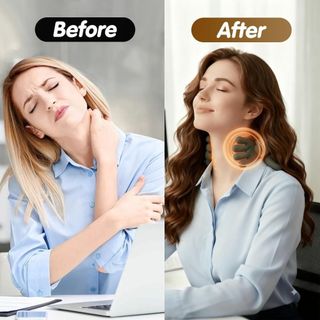 Máy mát xa cổ điện FASHIONEXPRESS, Máy mát xa cổ nén làm nóng bằng tay Bionic, USB không dây có thể sạc lại 4D Gối mát xa vai