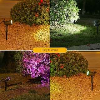 Đèn LED led Năng lượng mặt Spotlight Thông minh điều khiển ánh sáng ngoài trời không thấm nước cắm cỏ ánh sáng sân vườn