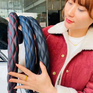 Bọc vô lăng XUẤT NHẬT da lộn dành cho xe ô tô, xe tải đủ size từ 38 - 45cm
