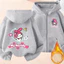 My Melody Kids Áo Hoodie có khóa kéo ấm áp Áo khoác hoạt hình có mũ trùm đầu cho trường học Hoạt động ngoài trời
